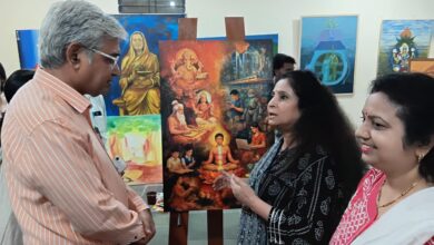 Photo of ग्रामोदय विश्वविद्यालय की चित्रकला प्रदर्शनी में परंपरा और आधुनिकता का अद्भुत समन्वय प्रदर्शित