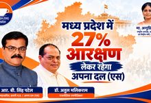 Photo of हाईकोर्ट के फैसले के बाद मप्र में ओबीसी आरक्षण पर संग्राम; अपना दल (एस) ने उठाई 27% की मांग